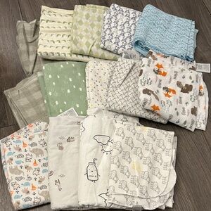 Assorted Patterned Baby Blankets